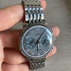 Junghans Silver Chronoscope Watch